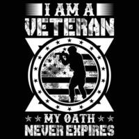 esercito degli Stati Uniti veterano maglietta per veterano giorno regalo idea maglietta veterano maglietta design vettore