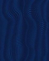 un' blu sfondo con ondulato Linee con punto effetto vettore