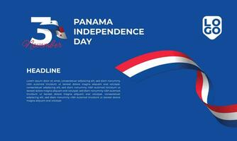 Panama indipendenza giorno bandiera modello vettore