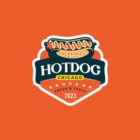 hot dog logo modello vettore