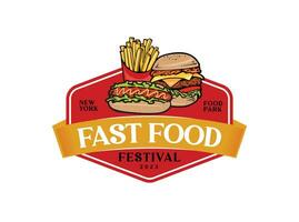 modello di logo fast food vettore