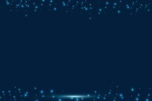 notte cielo blu scintillare sfondo. raggiante particelle volare giù movimento. struttura di caduta leggero blu luccichio per sito web presentazione applicazione grafico design. modo attraverso il stelle. brillante vettore