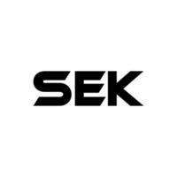 sek lettera logo disegno, ispirazione per un' unico identità. moderno eleganza e creativo design. filigrana il tuo successo con il Impressionante Questo logo. vettore