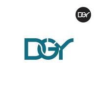 lettera dgy monogramma logo design vettore