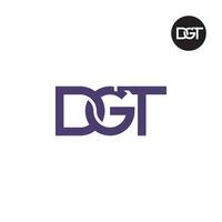 lettera dgt monogramma logo design vettore