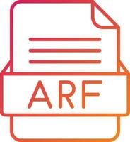 arf file formato icona vettore