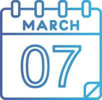 7 marzo vettore icona