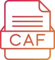 caf file formato icona vettore