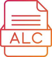 alc file formato icona vettore