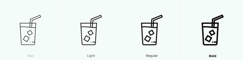 tè icona. sottile, luce, regolare e grassetto stile design isolato su bianca sfondo vettore