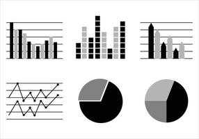 icona ed elementi infografici, grafico, grafico di vendita. vettore