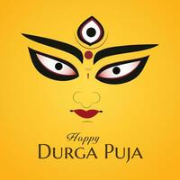 vettore contento Durga puja dea maa Durga viso nel contento Durga puja, dussehra, e Navratri celebrazione concetto per ragnatela striscione, manifesto, sociale media inviare, e aviatore pubblicità, ragnatela, striscione, posta,