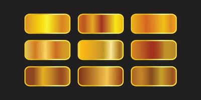 oro gradienti struttura impostato sfondo vettore icona pastolecca illustrazione, nastro, oro gradienti,