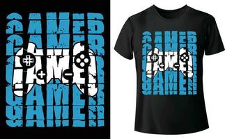 gamer maglietta design per gioco amante vettore