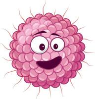 vettore illustrazione di un' varicella zoster virus nel cartone animato stile isolato su bianca sfondo