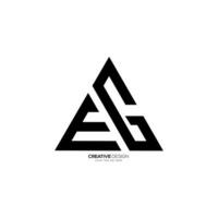 lettera per esempio o ge iniziale creativo linea arte geometrico moderno astratto monogramma logo vettore