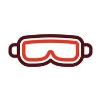 occhiali vettore di spessore linea Due colore icone per personale e commerciale uso.