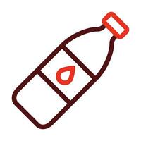 acqua bottiglia vettore di spessore linea Due colore icone per personale e commerciale uso.