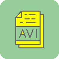 avi file formato vettore icona design