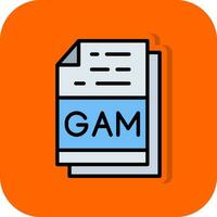 gam file formato vettore icona design