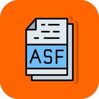 asf file formato vettore icona design