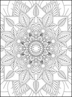 ornamentale mandala adulto colorazione libro pagina. colorazione pagina. bambini colorazione pagine. colorazione pagina per adulti. mandala vettore