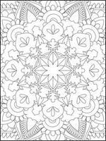 ornamentale mandala adulto colorazione libro pagina. colorazione pagina. bambini colorazione pagine. colorazione pagina per adulti. mandala vettore