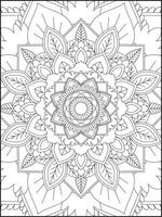 ornamentale mandala adulto colorazione libro pagina. colorazione pagina. bambini colorazione pagine. colorazione pagina per adulti. mandala vettore