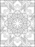 ornamentale mandala adulto colorazione libro pagina. colorazione pagina. bambini colorazione pagine. colorazione pagina per adulti. mandala vettore