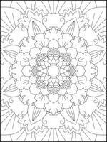 ornamentale mandala adulto colorazione libro pagina. colorazione pagina. bambini colorazione pagine. colorazione pagina per adulti. mandala vettore