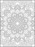 ornamentale mandala adulto colorazione libro pagina. colorazione pagina. bambini colorazione pagine. colorazione pagina per adulti. mandala vettore