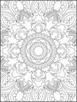 ornamentale mandala adulto colorazione libro pagina. colorazione pagina. bambini colorazione pagine. colorazione pagina per adulti. mandala vettore