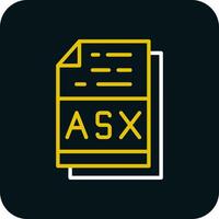 asx file formato vettore icona design