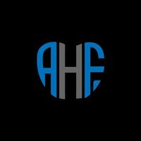 ahf lettera logo creativo design. ahf unico design. vettore