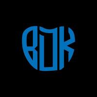 bdk lettera logo creativo design. bdk unico design. vettore