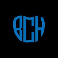 bch lettera logo creativo design. bch unico design. vettore