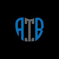 atb lettera logo creativo design. atb unico design. vettore