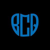 bcq lettera logo creativo design. bcq unico design. vettore