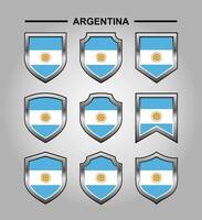 argentina nazionale emblemi bandiera con lusso scudo vettore