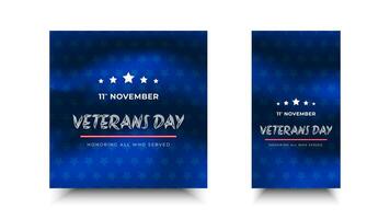 veterani giorno, onorare tutti chi servito.frame e stella ornamento disegni per annunci, manifesti, striscioni, sfondi. vettore