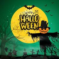 poster di halloween felice vettore