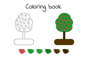 libro da colorare per bambini. illustrazione vettoriale. app vettore