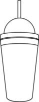 illustrato caffè tazza, prendere lontano tazza, monouso tazza, Tumblr tazza, o riutilizzabile tazza linea arte illustrazione. vettore