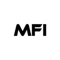 mfi lettera logo disegno, ispirazione per un' unico identità. moderno eleganza e creativo design. filigrana il tuo successo con il Impressionante Questo logo. vettore