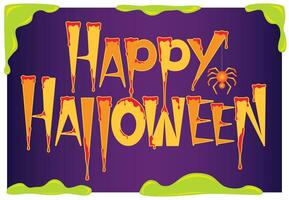 contento Halloween tipografia vettore