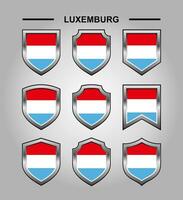 luxemburg nazionale emblemi bandiera con lusso scudo vettore