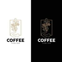 caffè logo disegno, caffè albero bevanda vettore, modello simbolo illustrazione vettore