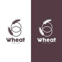 Grano logo grano design semplice illustrazione modello vettore