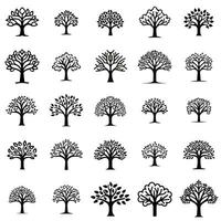 set di icone di albero vettore