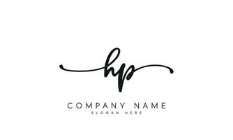 grafia hp logo design. hp logo design vettore illustrazione su bianca sfondo. gratuito vettore